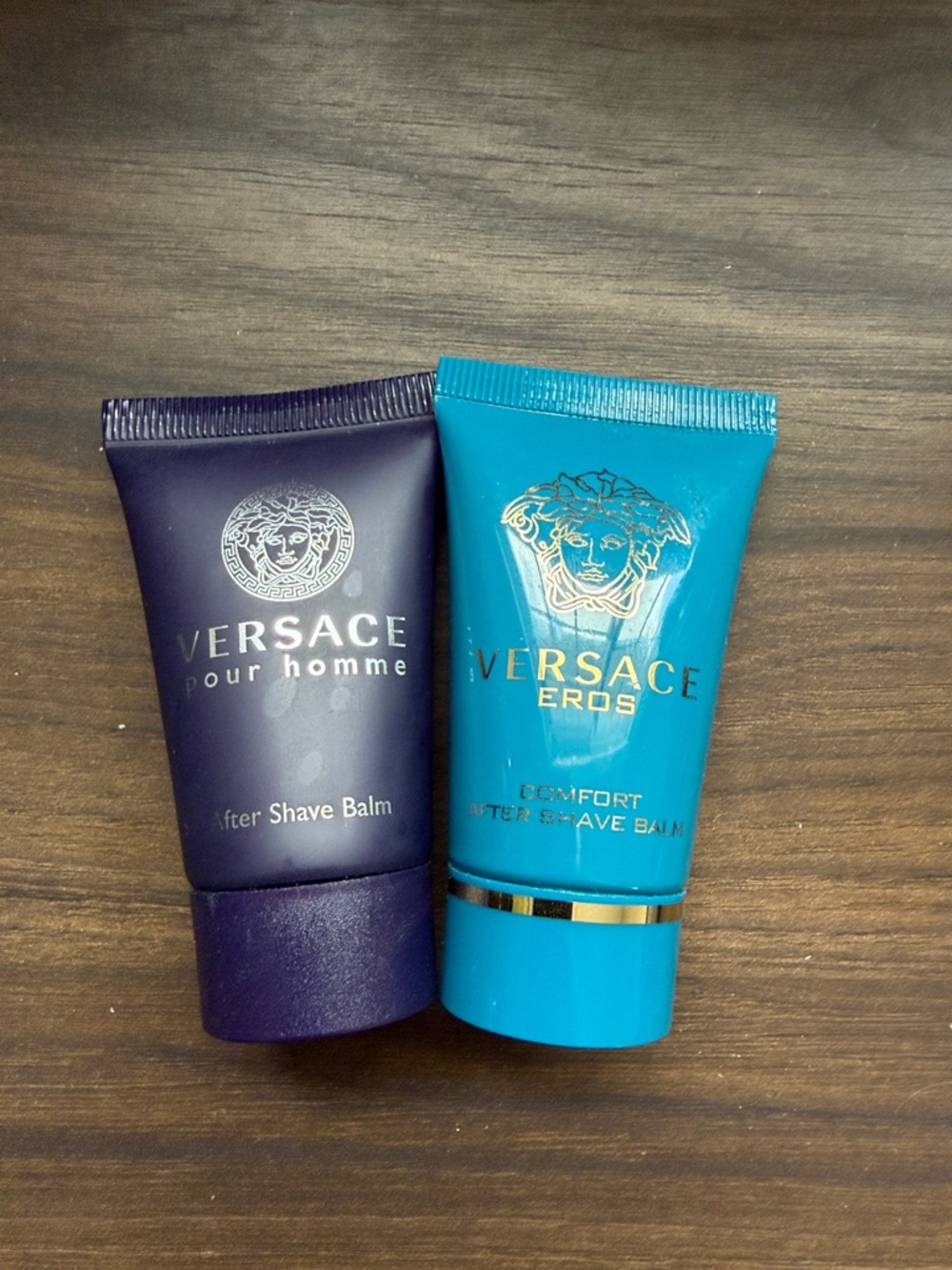 Versace Eros After Shave Balm Duo - Teal and Dark Blue